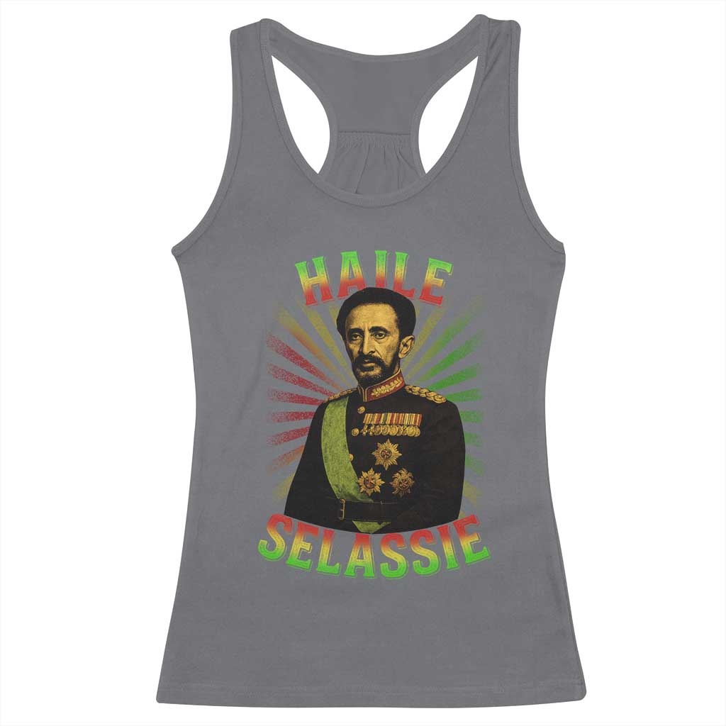Emperor Haile Selassie Racerback Tank Top Ras Tafari His Imperial Majesty Jamaican - Wonder Print Shop