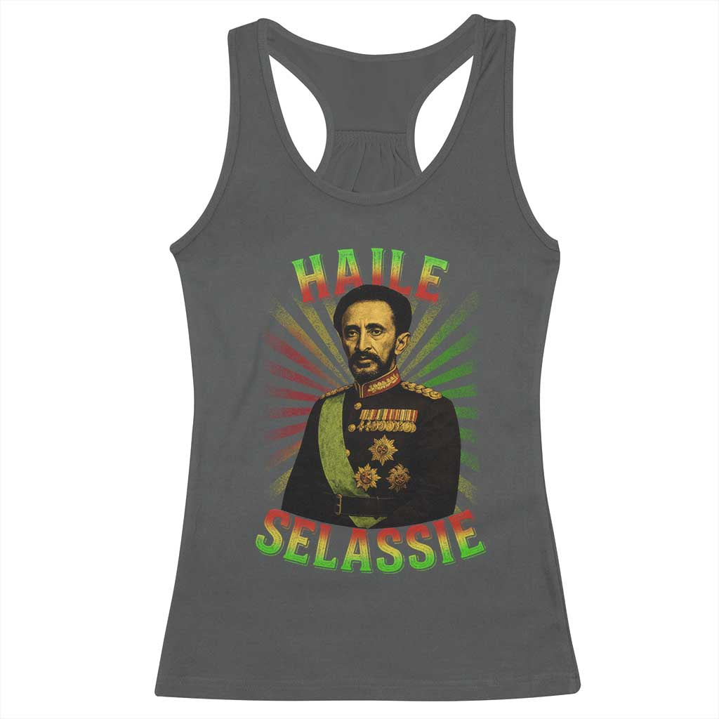 Emperor Haile Selassie Racerback Tank Top Ras Tafari His Imperial Majesty Jamaican - Wonder Print Shop