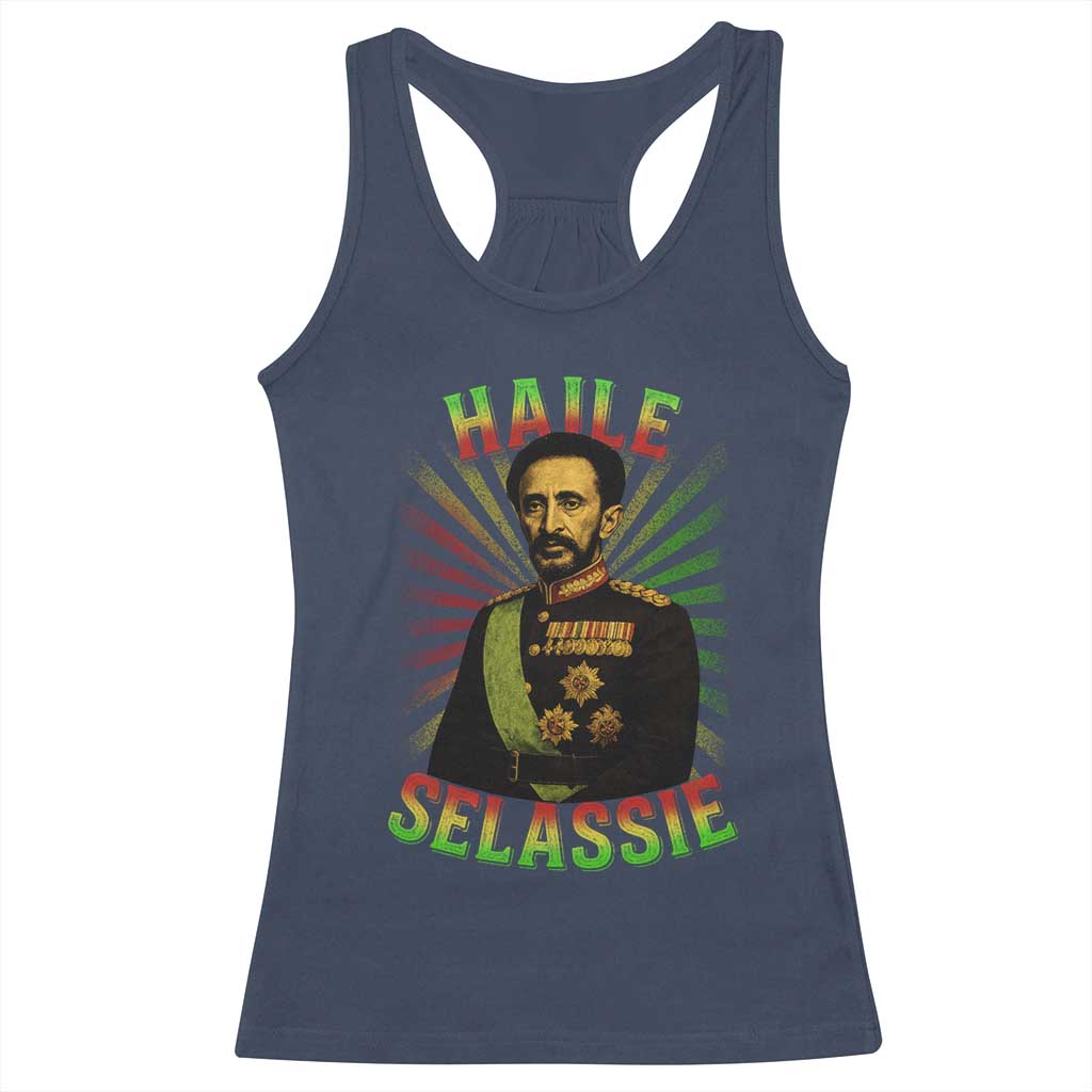 Emperor Haile Selassie Racerback Tank Top Ras Tafari His Imperial Majesty Jamaican - Wonder Print Shop