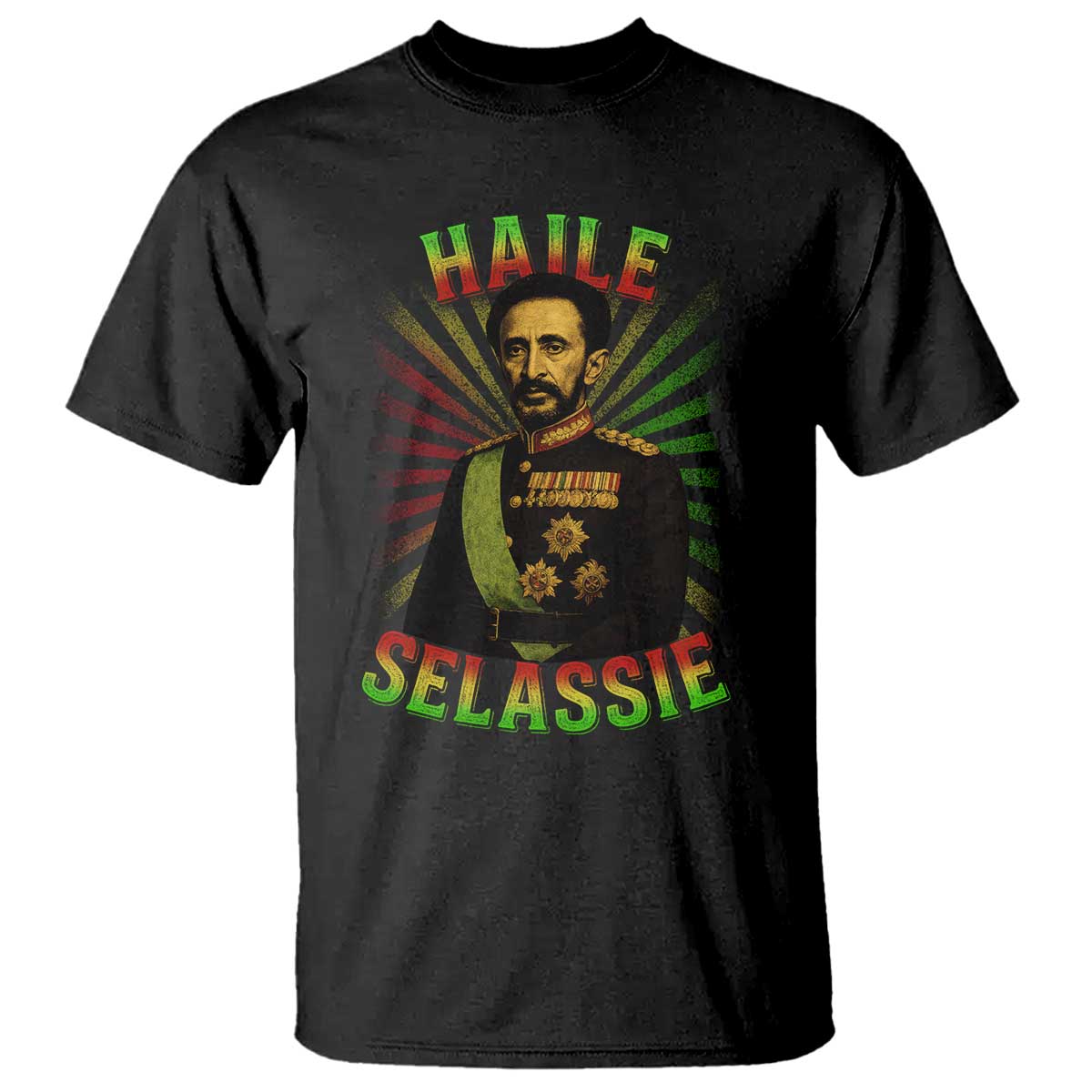 Emperor Haile Selassie T Shirt Ras Tafari His Imperial Majesty Jamaican - Wonder Print Shop