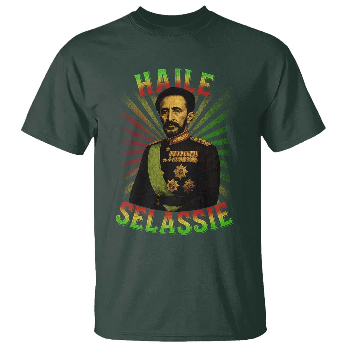 Emperor Haile Selassie T Shirt Ras Tafari His Imperial Majesty Jamaican - Wonder Print Shop