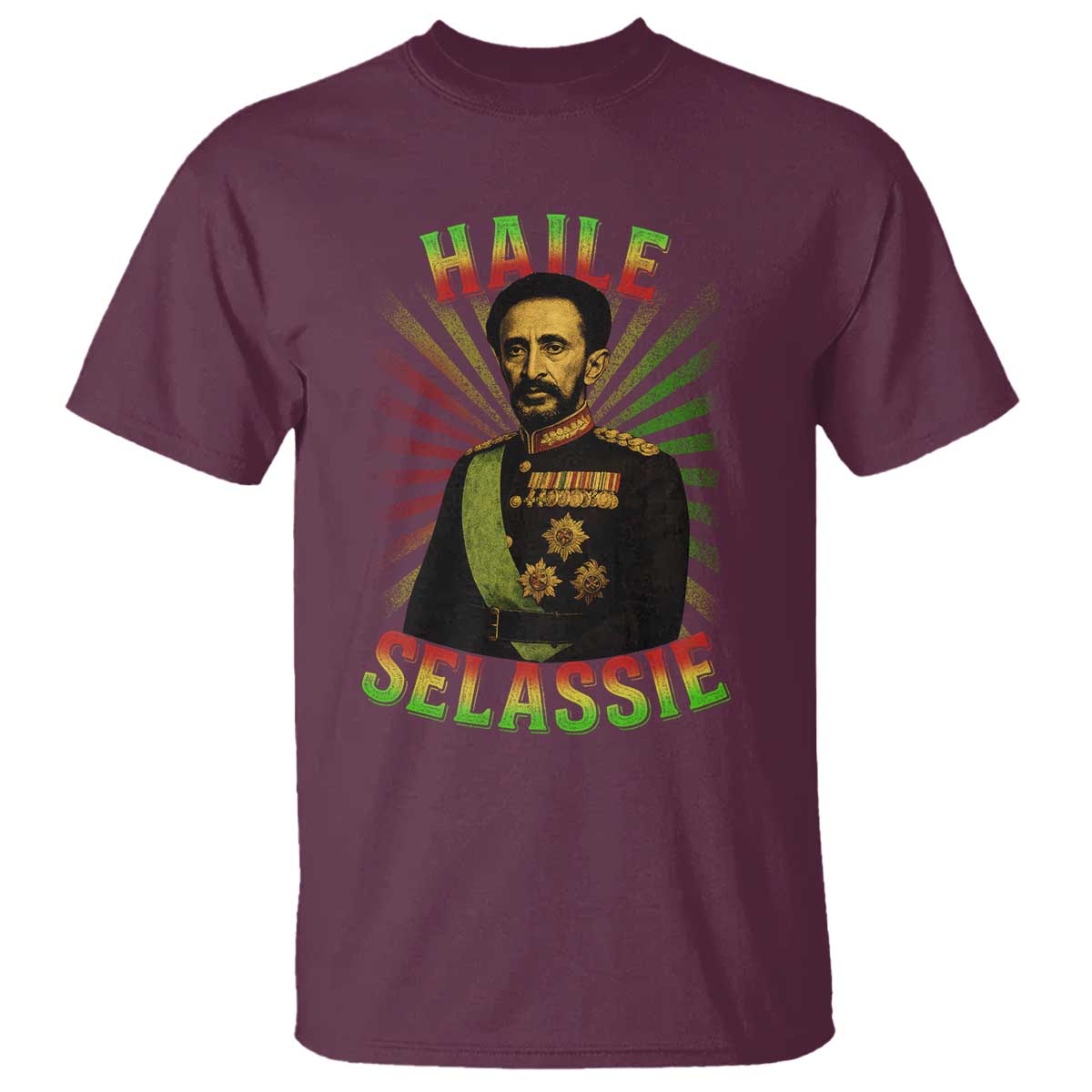 Emperor Haile Selassie T Shirt Ras Tafari His Imperial Majesty Jamaican - Wonder Print Shop