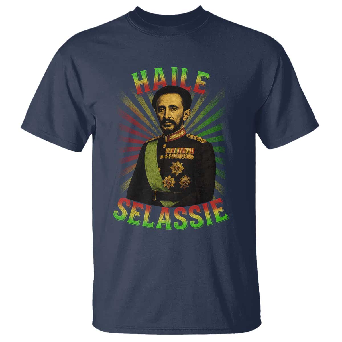 Emperor Haile Selassie T Shirt Ras Tafari His Imperial Majesty Jamaican - Wonder Print Shop