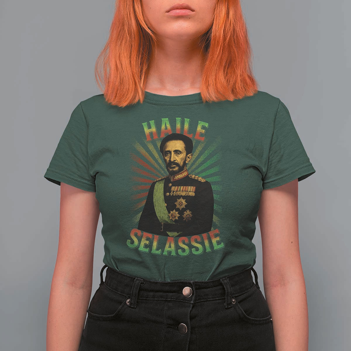 Emperor Haile Selassie T Shirt For Women Ras Tafari His Imperial Majesty Jamaican - Wonder Print Shop