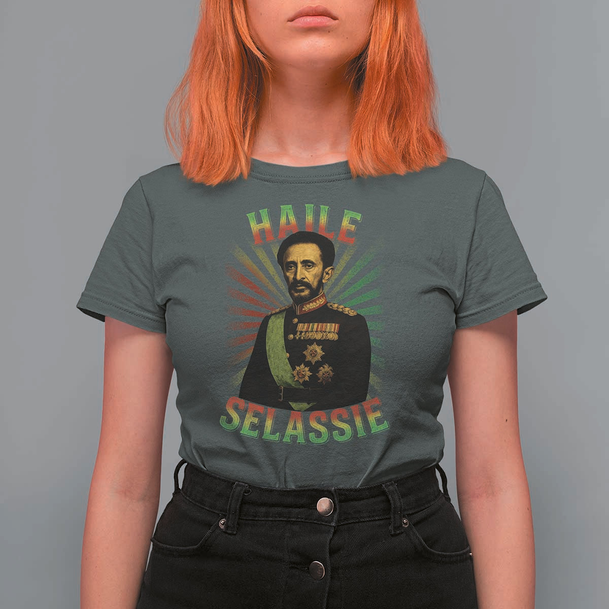 Emperor Haile Selassie T Shirt For Women Ras Tafari His Imperial Majesty Jamaican - Wonder Print Shop