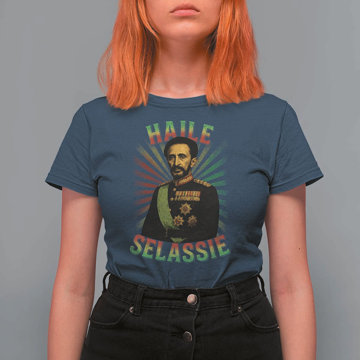 Emperor Haile Selassie T Shirt For Women Ras Tafari His Imperial Majesty Jamaican - Wonder Print Shop