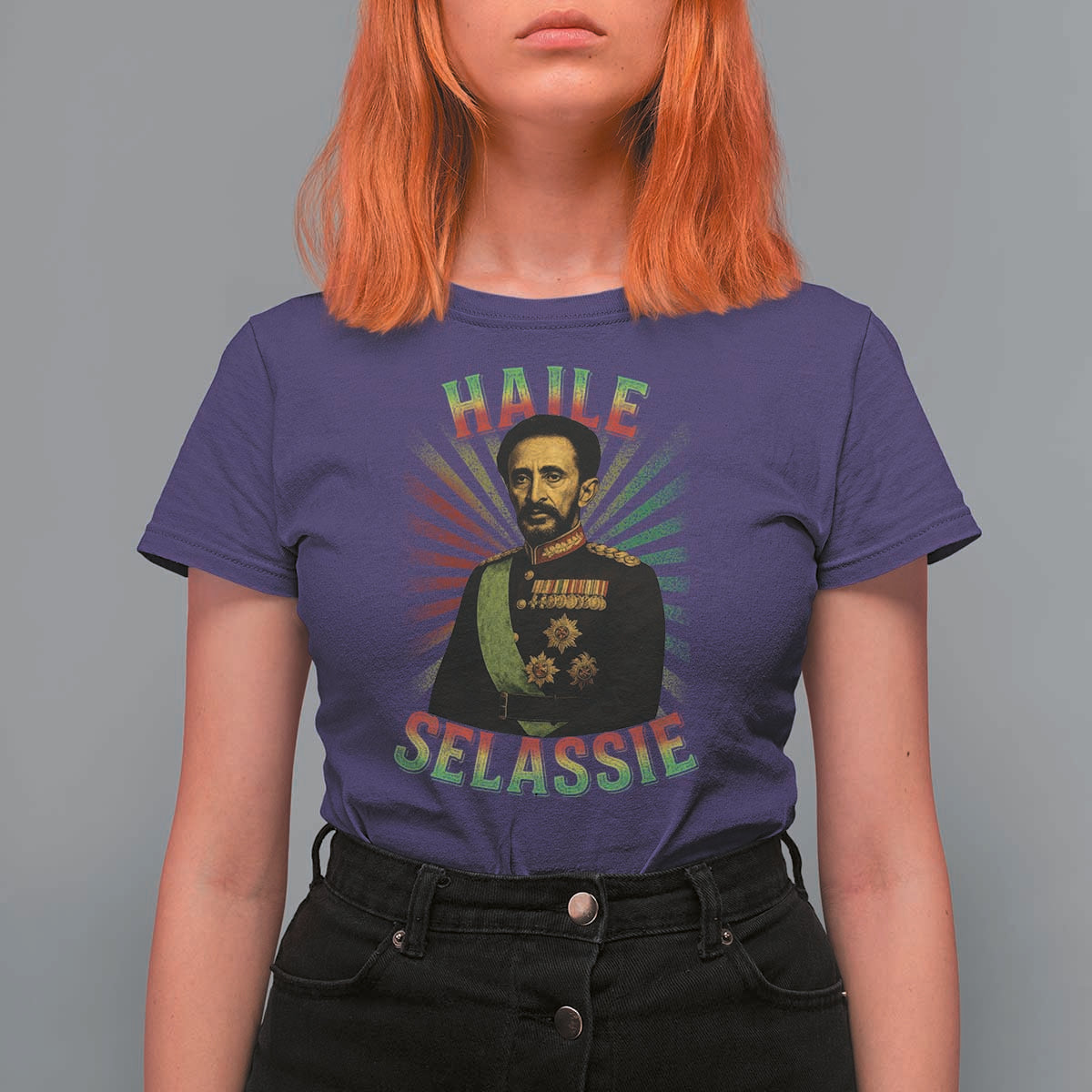 Emperor Haile Selassie T Shirt For Women Ras Tafari His Imperial Majesty Jamaican - Wonder Print Shop