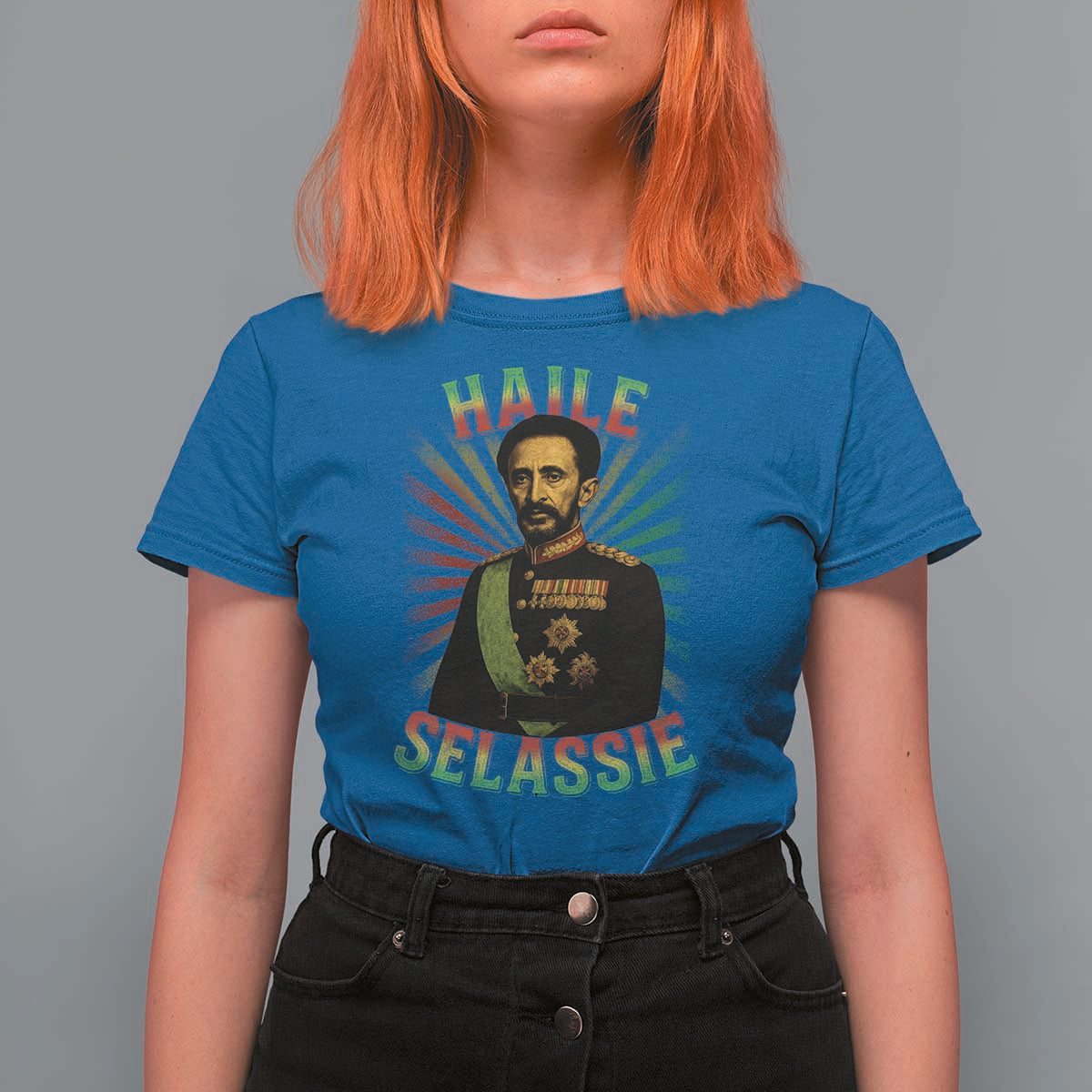 Emperor Haile Selassie T Shirt For Women Ras Tafari His Imperial Majesty Jamaican - Wonder Print Shop
