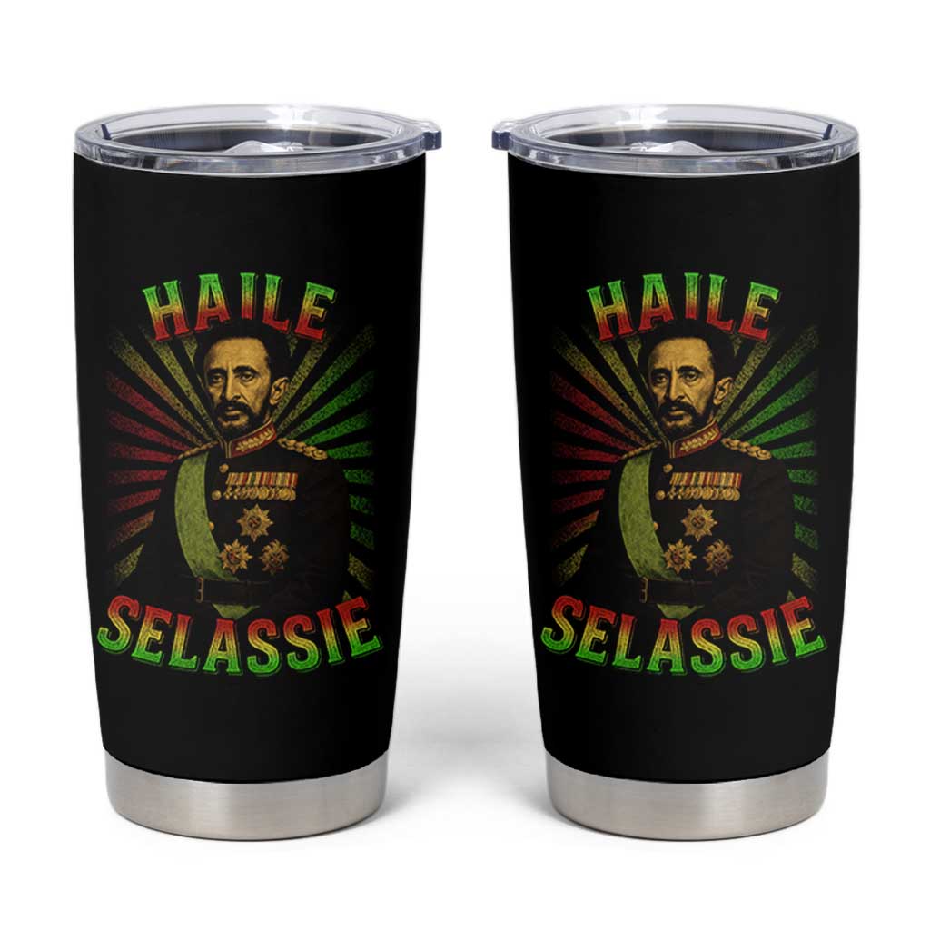 Emperor Haile Selassie Tumbler Cup Ras Tafari His Imperial Majesty Jamaican - Wonder Print Shop