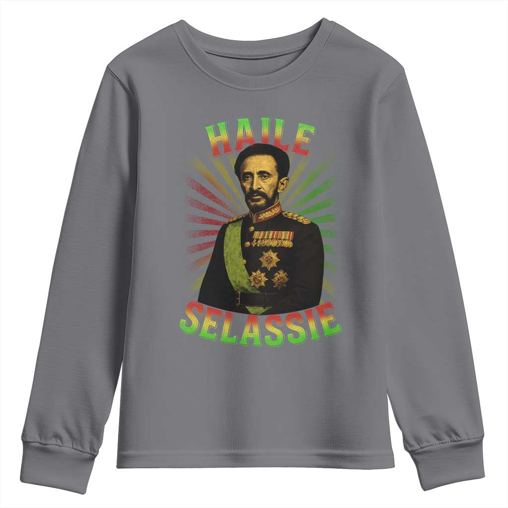 Emperor Haile Selassie Youth Sweatshirt Ras Tafari His Imperial Majesty Jamaican - Wonder Print Shop