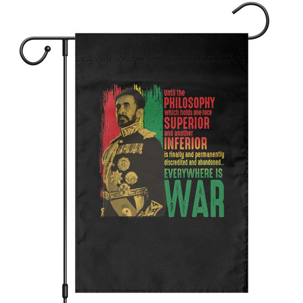 Haile Selassie Quotes Garden Flag Until The Philosophy Which Holds One Race Speech War - Wonder Print Shop