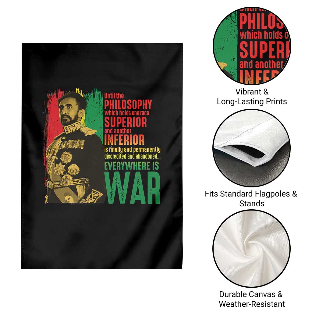 Haile Selassie Quotes Garden Flag Until The Philosophy Which Holds One Race Speech War - Wonder Print Shop