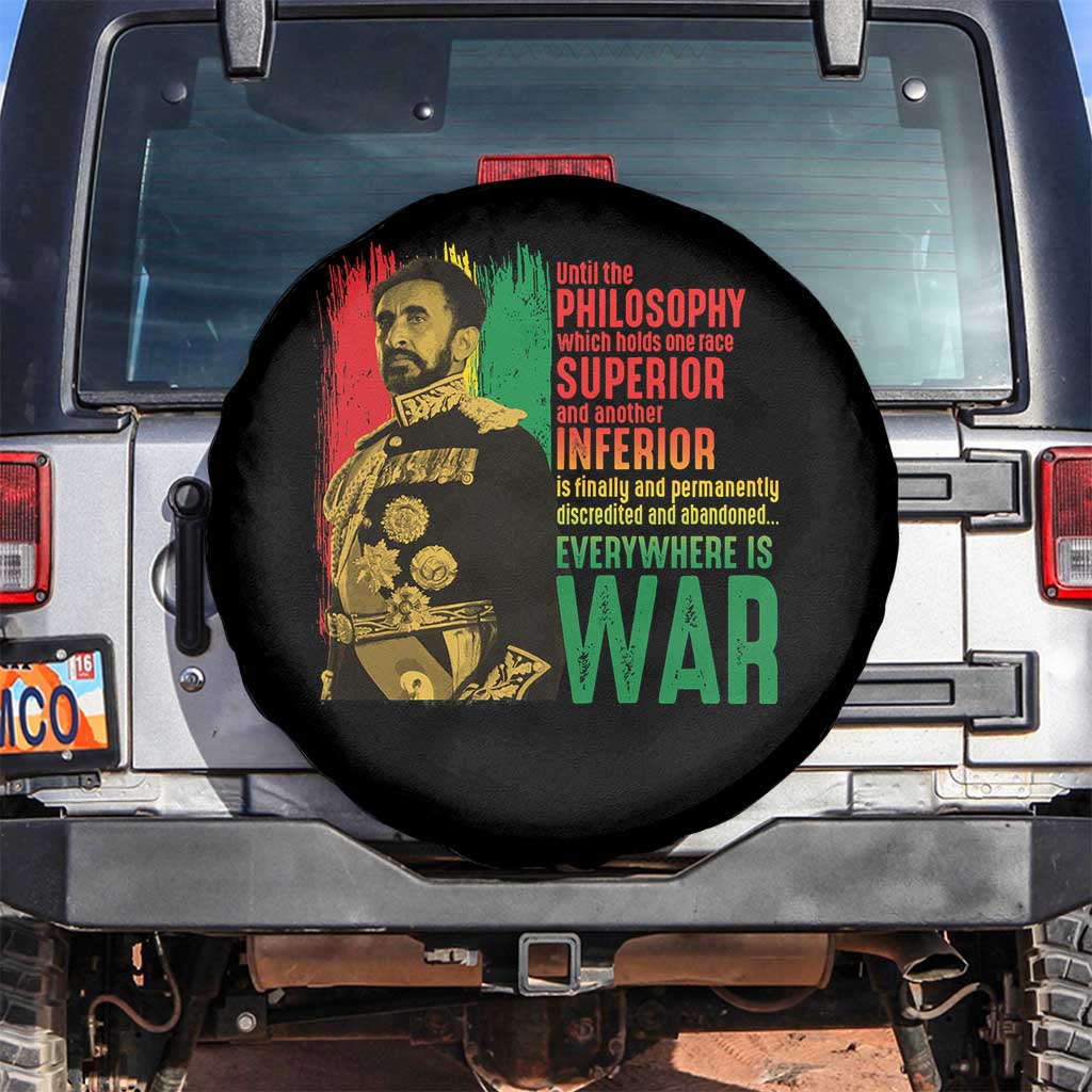 Haile Selassie Quotes Spare Tire Cover Until The Philosophy Which Holds One Race Speech War - Wonder Print Shop