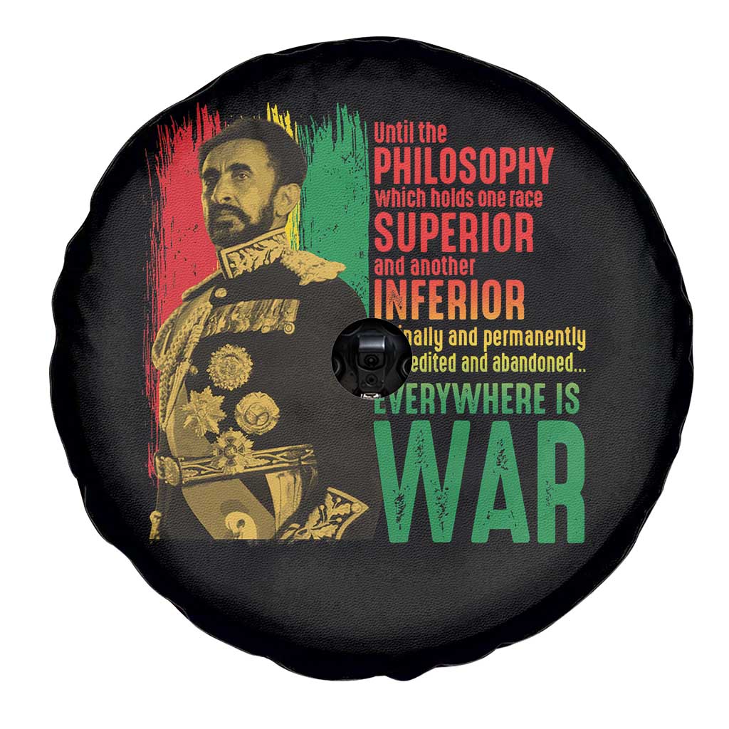 Haile Selassie Quotes Spare Tire Cover Until The Philosophy Which Holds One Race Speech War - Wonder Print Shop