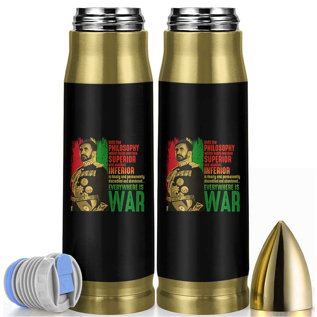 Haile Selassie Quotes Bullet Tumbler Until The Philosophy Which Holds One Race Speech War - Wonder Print Shop