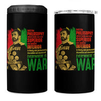 Haile Selassie Quotes 4 in 1 Can Cooler Tumbler Until The Philosophy Which Holds One Race Speech War - Wonder Print Shop