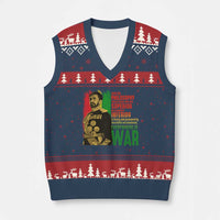 Haile Selassie Quotes V-Neck Knit Sweater Vest Until The Philosophy Which Holds One Race Speech War - Wonder Print Shop