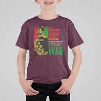 Haile Selassie Quotes T Shirt For Kid Until The Philosophy Which Holds One Race Speech War - Wonder Print Shop