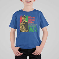 Haile Selassie Quotes T Shirt For Kid Until The Philosophy Which Holds One Race Speech War - Wonder Print Shop