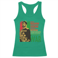Haile Selassie Quotes Racerback Tank Top Until The Philosophy Which Holds One Race Speech War - Wonder Print Shop