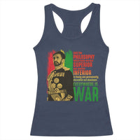 Haile Selassie Quotes Racerback Tank Top Until The Philosophy Which Holds One Race Speech War - Wonder Print Shop