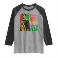 Haile Selassie Quotes Raglan Shirt Until The Philosophy Which Holds One Race Speech War - Wonder Print Shop