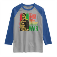Haile Selassie Quotes Raglan Shirt Until The Philosophy Which Holds One Race Speech War - Wonder Print Shop