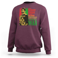 Haile Selassie Quotes Sweatshirt Until The Philosophy Which Holds One Race Speech War - Wonder Print Shop