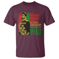 Haile Selassie Quotes T Shirt Until The Philosophy Which Holds One Race Speech War - Wonder Print Shop