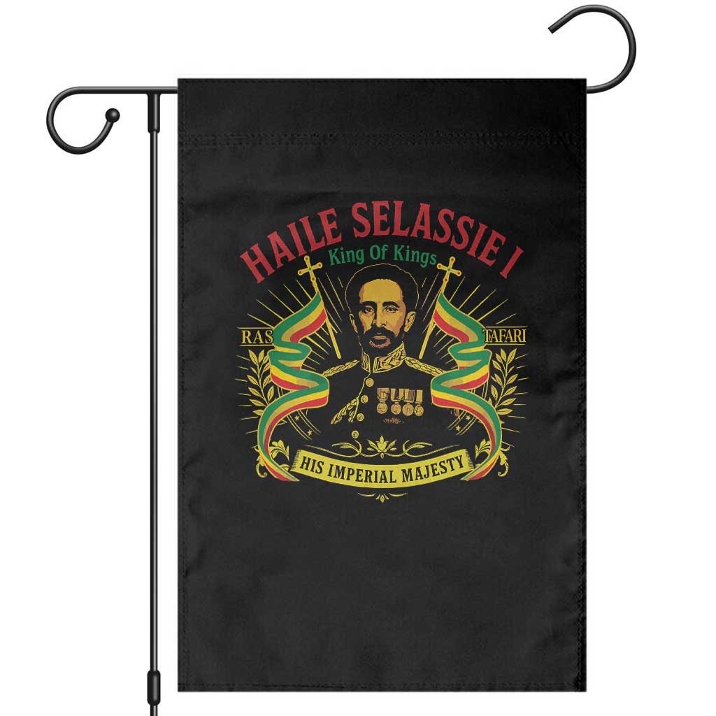 Haile Selassie Garden Flag Ras Tafari King Of Kings His Imperial Majesty - Wonder Print Shop