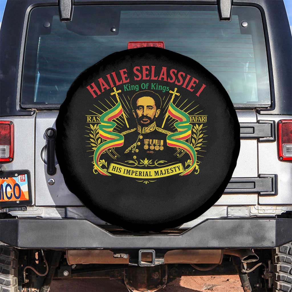 Haile Selassie Spare Tire Cover Ras Tafari King Of Kings His Imperial Majesty - Wonder Print Shop