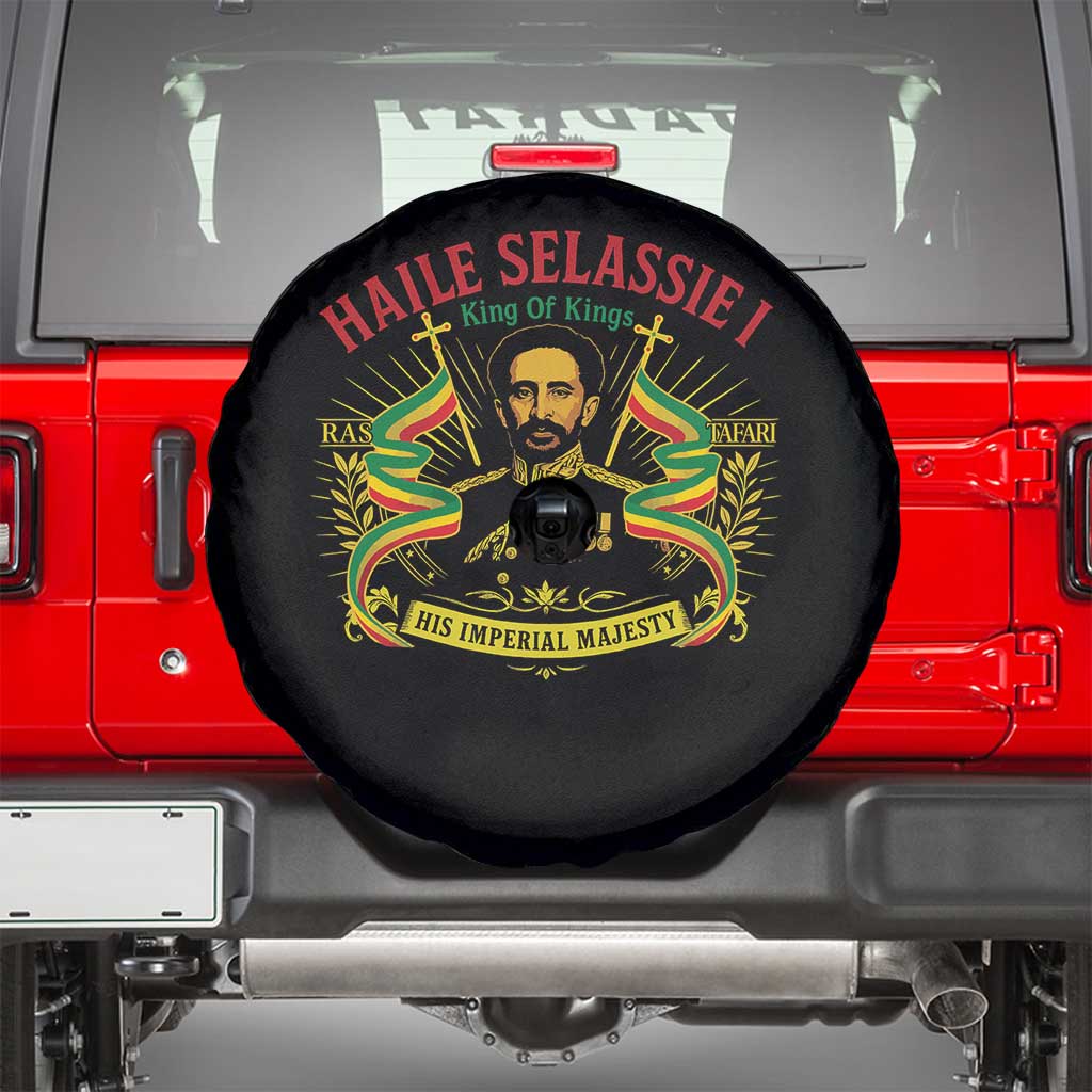 Haile Selassie Spare Tire Cover Ras Tafari King Of Kings His Imperial Majesty - Wonder Print Shop