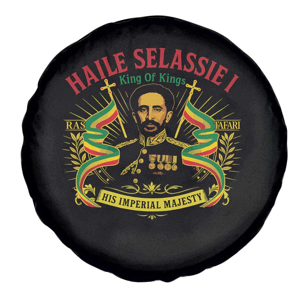 Haile Selassie Spare Tire Cover Ras Tafari King Of Kings His Imperial Majesty - Wonder Print Shop