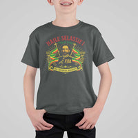Haile Selassie T Shirt For Kid Ras Tafari King Of Kings His Imperial Majesty - Wonder Print Shop