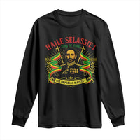 Haile Selassie Long Sleeve Shirt Ras Tafari King Of Kings His Imperial Majesty - Wonder Print Shop