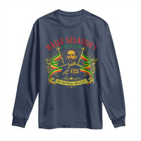 Haile Selassie Long Sleeve Shirt Ras Tafari King Of Kings His Imperial Majesty - Wonder Print Shop