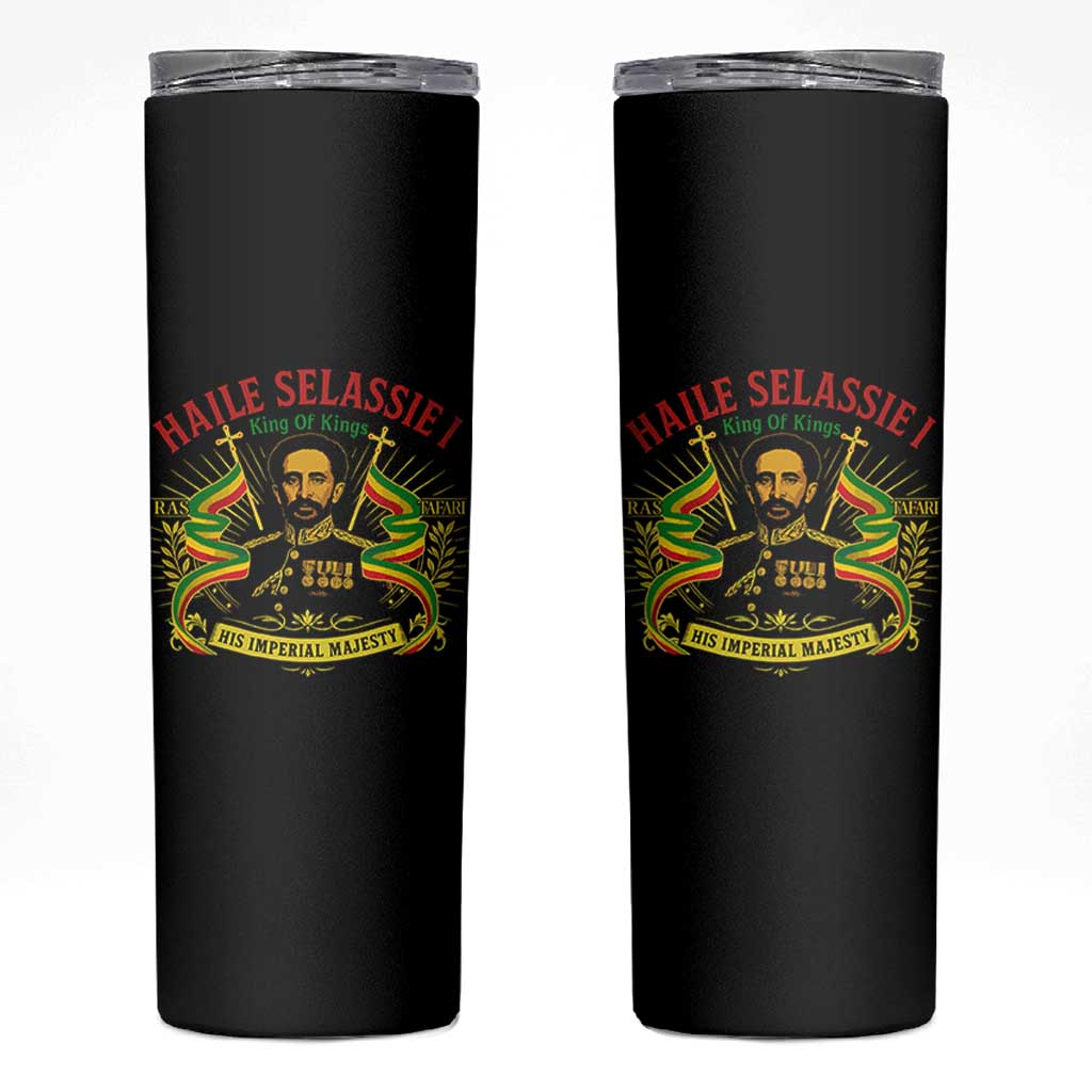 Haile Selassie Skinny Tumbler Ras Tafari King Of Kings His Imperial Majesty - Wonder Print Shop