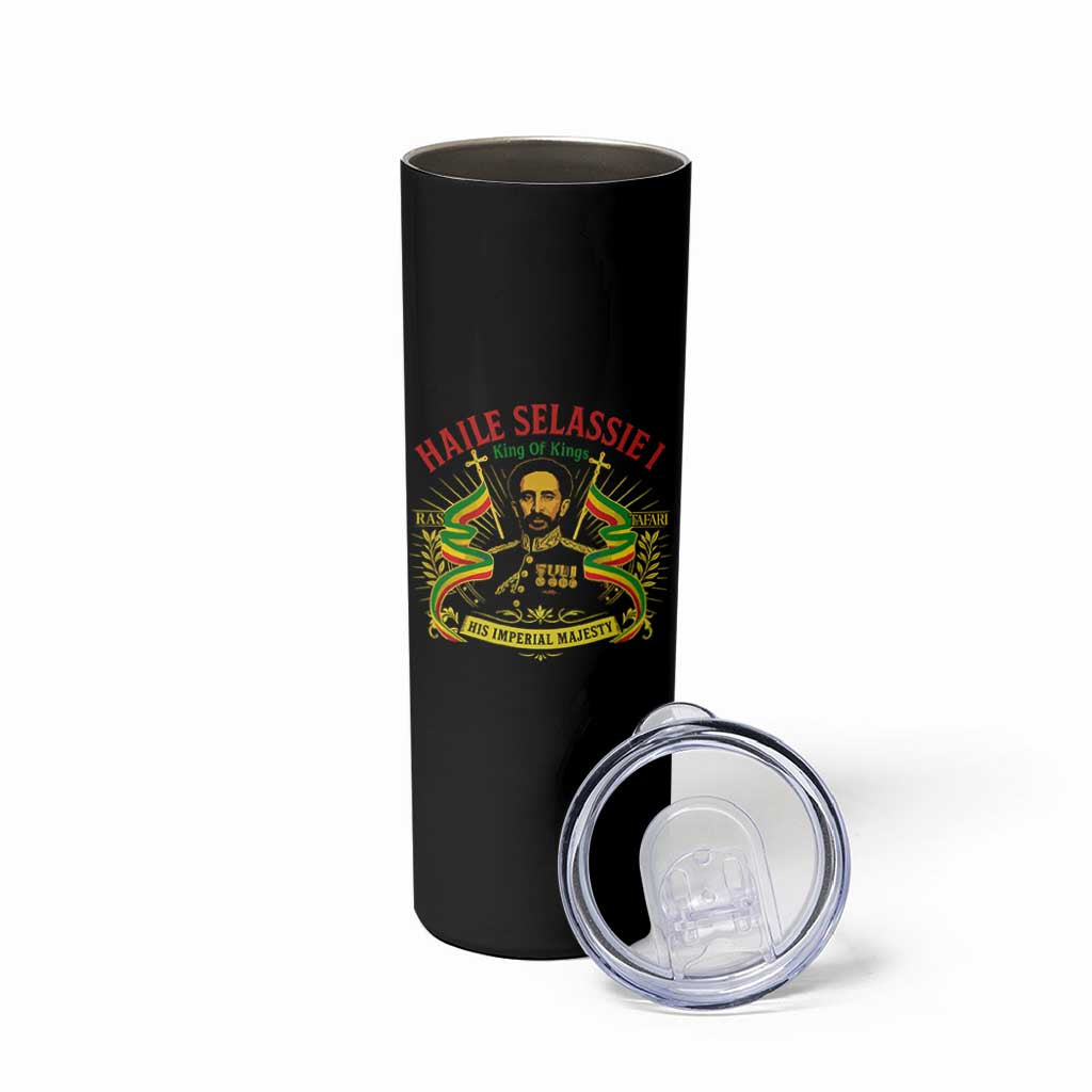 Haile Selassie Skinny Tumbler Ras Tafari King Of Kings His Imperial Majesty - Wonder Print Shop