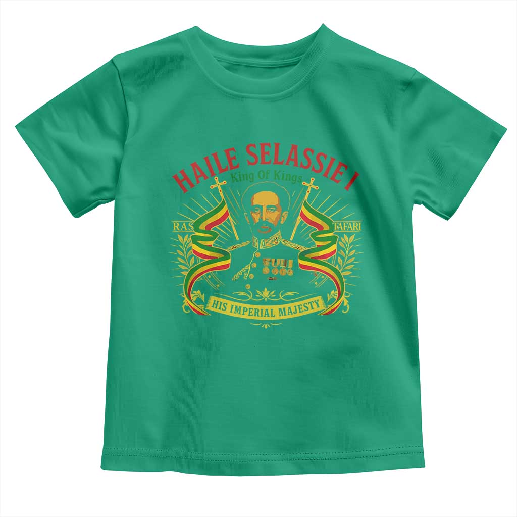 Haile Selassie Toddler T Shirt Ras Tafari King Of Kings His Imperial Majesty - Wonder Print Shop