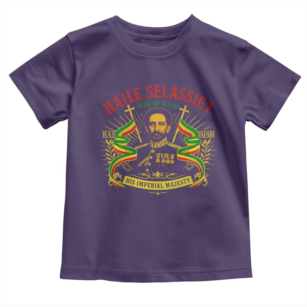 Haile Selassie Toddler T Shirt Ras Tafari King Of Kings His Imperial Majesty - Wonder Print Shop