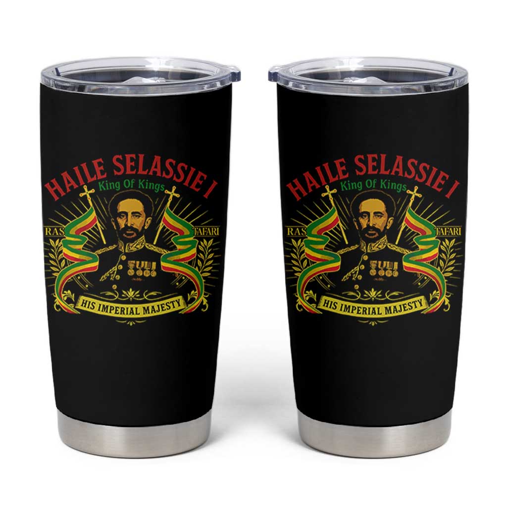 Haile Selassie Tumbler Cup Ras Tafari King Of Kings His Imperial Majesty - Wonder Print Shop