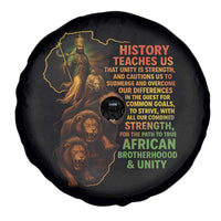 Haile Selassie Quotes Spare Tire Cover History Teaches Us That Unity Is Strength Rasta Lions of Judah - Wonder Print Shop