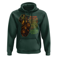 Haile Selassie Quotes Hoodie History Teaches Us That Unity Is Strength Rasta Lions of Judah - Wonder Print Shop