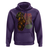 Haile Selassie Quotes Hoodie History Teaches Us That Unity Is Strength Rasta Lions of Judah - Wonder Print Shop