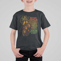 Haile Selassie Quotes T Shirt For Kid History Teaches Us That Unity Is Strength Rasta Lions of Judah - Wonder Print Shop