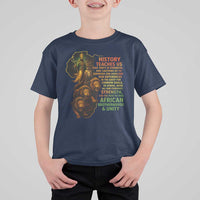 Haile Selassie Quotes T Shirt For Kid History Teaches Us That Unity Is Strength Rasta Lions of Judah - Wonder Print Shop