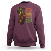Haile Selassie Quotes Sweatshirt History Teaches Us That Unity Is Strength Rasta Lions of Judah - Wonder Print Shop