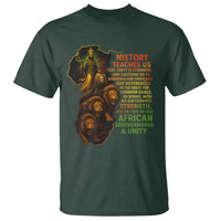 Haile Selassie Quotes T Shirt History Teaches Us That Unity Is Strength Rasta Lions of Judah - Wonder Print Shop