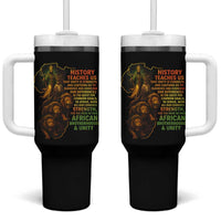 Haile Selassie Quotes Tumbler With Handle History Teaches Us That Unity Is Strength Rasta Lions of Judah - Wonder Print Shop