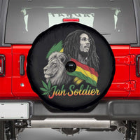 Jah Soldier Spare Tire Cover Lion Of Judah Reggae Rastafari Flag - Wonder Print Shop